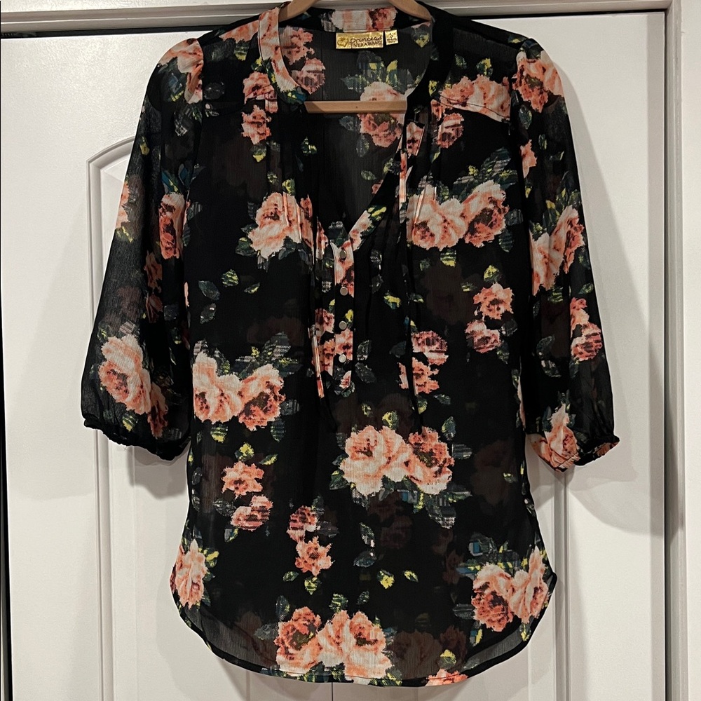 Princess Vera Wang small‎ floral Blouse